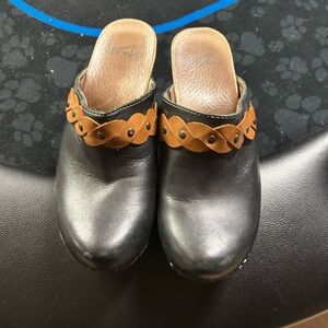 Dansko Black and Brown Mules